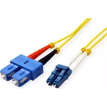Roline - Patch-kabelis - LC Single-Modus (M) to SC Single-Modus (M) - 3 m - Fibre Optic - 9/125 mikrometrų - OS2 - Be halogenų - Geltonas (21.15.8793)
