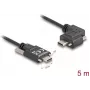 DeLOCK USB 2.0 kabelis USB Type-C kištukas į USB Type-C kištuką, kampuotas kairėn/dešinėn, PD 3.0, 60 W, 5 m