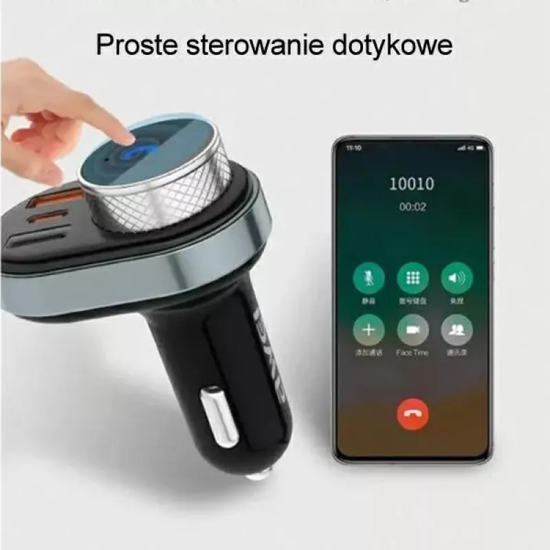 Laisvų rankų įranga Awei C-843 Bluetooth 5.0 su FM siųstuvu, USB ir USB-C jungtimis