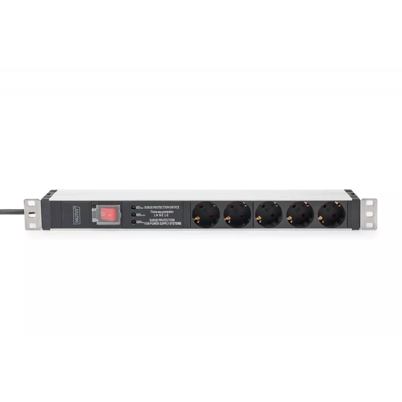 Digitus Socket strip DN-95433 5-way safety sockets 2m kabelis