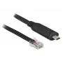 DeLock - serijinis adapteris - USB-C - RS-232 x 1 - juodas (63912)