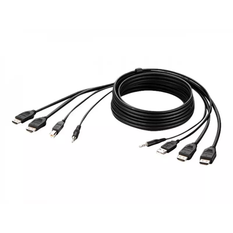 Belkin Secure KVM Combo kabelis – vaizdo / USB / garso kabelis – atitinka TAA – USB, mini lizdas, HDMI (kištukas)