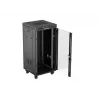 Laisvai stovinti stelažinė spinta LANBERG FF01-6624-12BL 24U 19 colių 600×600 mm, IP20, 1200 kg, juoda