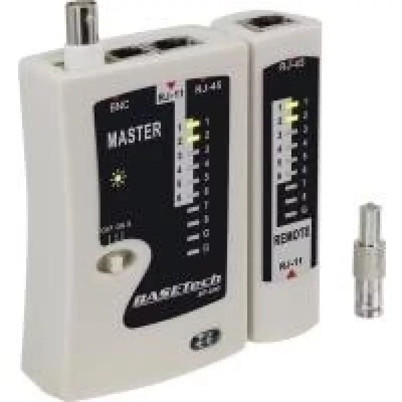 Basetech kabelių testeris BT-200 BT-200 tinka RJ-45, RJ-11, BNC