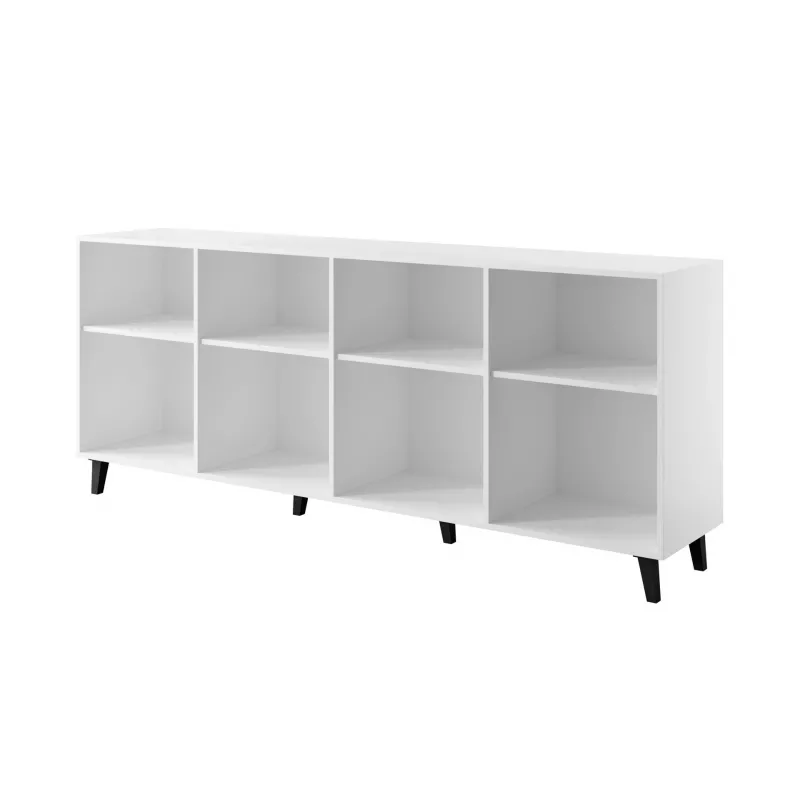 Komoda Cama Meble ETNA 200x42x82 cm, balta matinė, medžio drožlių plokštė, 16 mm rėmas