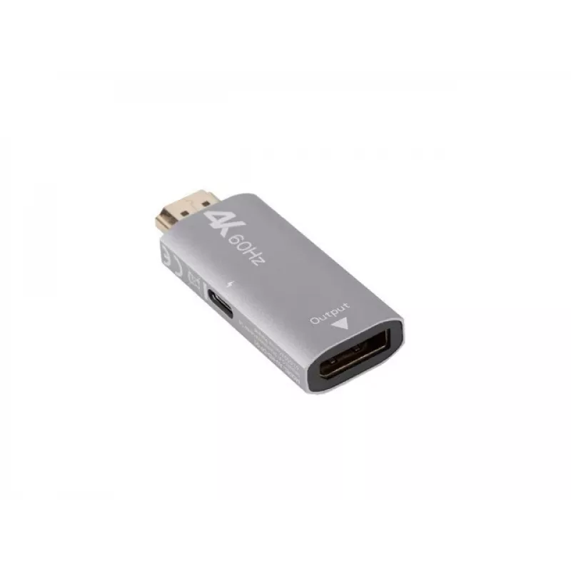 Vaizdo kabelio adapteris Lanberg AD-HD-DP-01 HDMI Type A DisplayPort sidabrinis