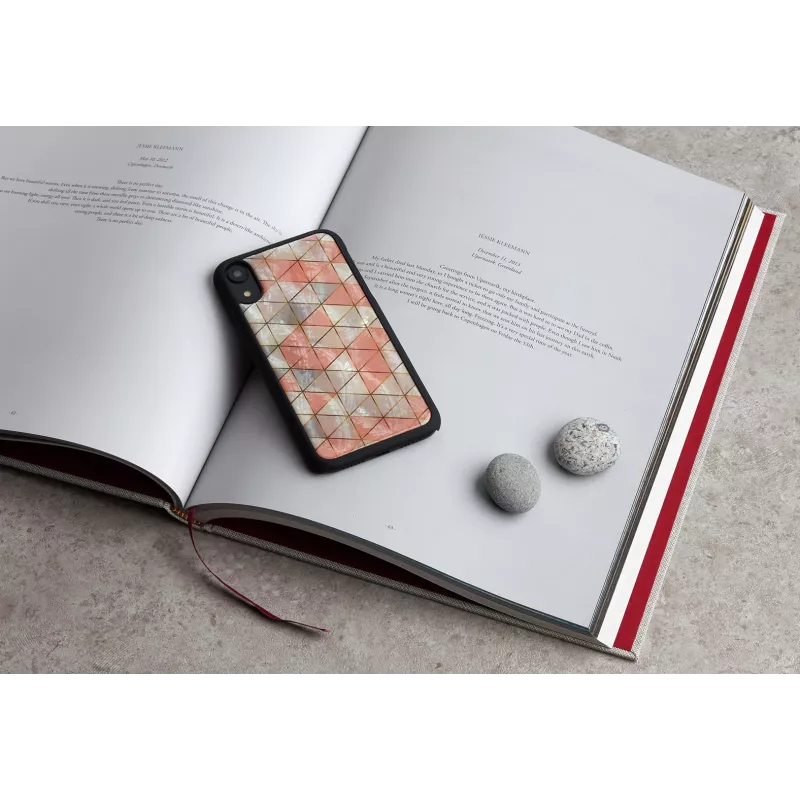 Telefono dėklas iKins skirtas iPhone XR — deimantinis raštas, juodas