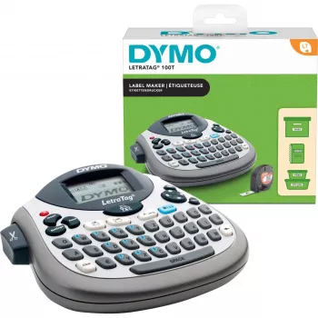 Etikečių spausdintuvas Dymo LetraTag LT-100T su QWERTZ klaviatūra, rankinis terminis etikečių spausdintuvas