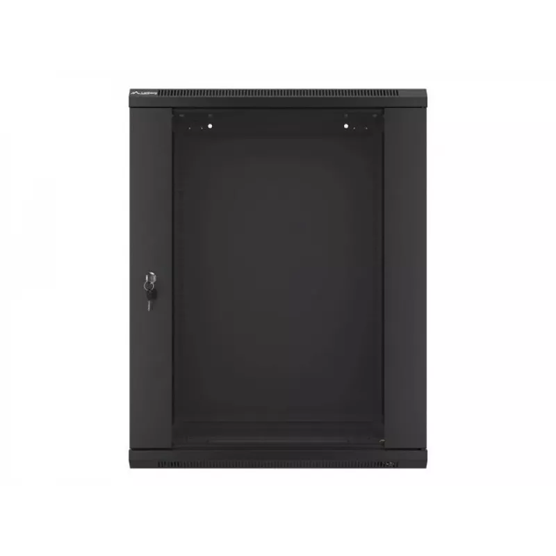 Lanberg sieninė montavimo spinta 19'' 15U 600x450mm juoda (stiklinės durys)