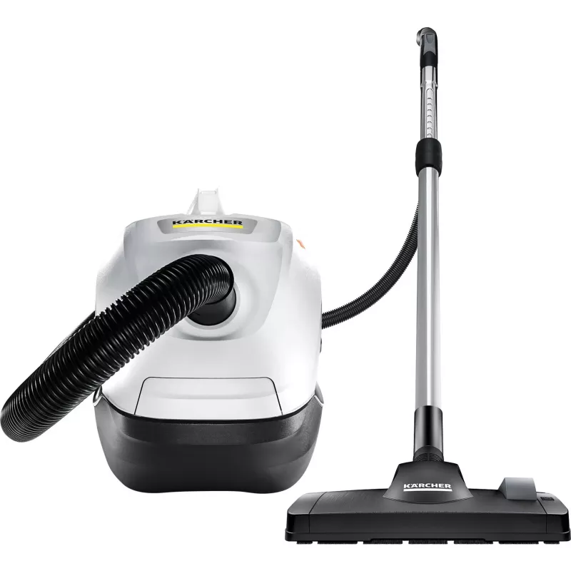 Cilindrinis dulkių siurblys Karcher DS 6 — sausas, 650 W, 2 l talpa, HEPA 13, 10,2 m veikimo spindulys, teleskopinis vamzdis