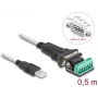 DeLOCK adapteris USB 2.0 Type-A į nuosekliąją RS-422/485 sąsają su kištuku 6 kontaktų gnybtų bloke, 0,5 m