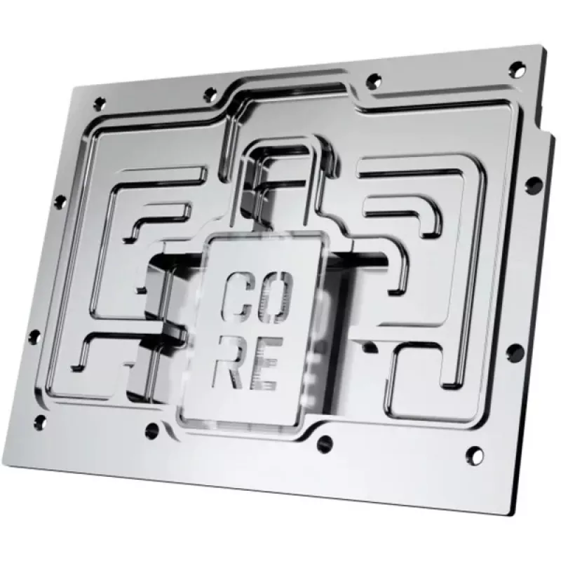 Grafikos plokštės vandens blokas Alphacool Core RX 9070 XT Hellhound+ permatomas chromas su galine plokšte