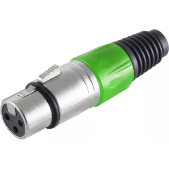 XLR jungtis ShiverPeaks BS55022-G žalia — 3 kontaktų vyriška garso jungtis