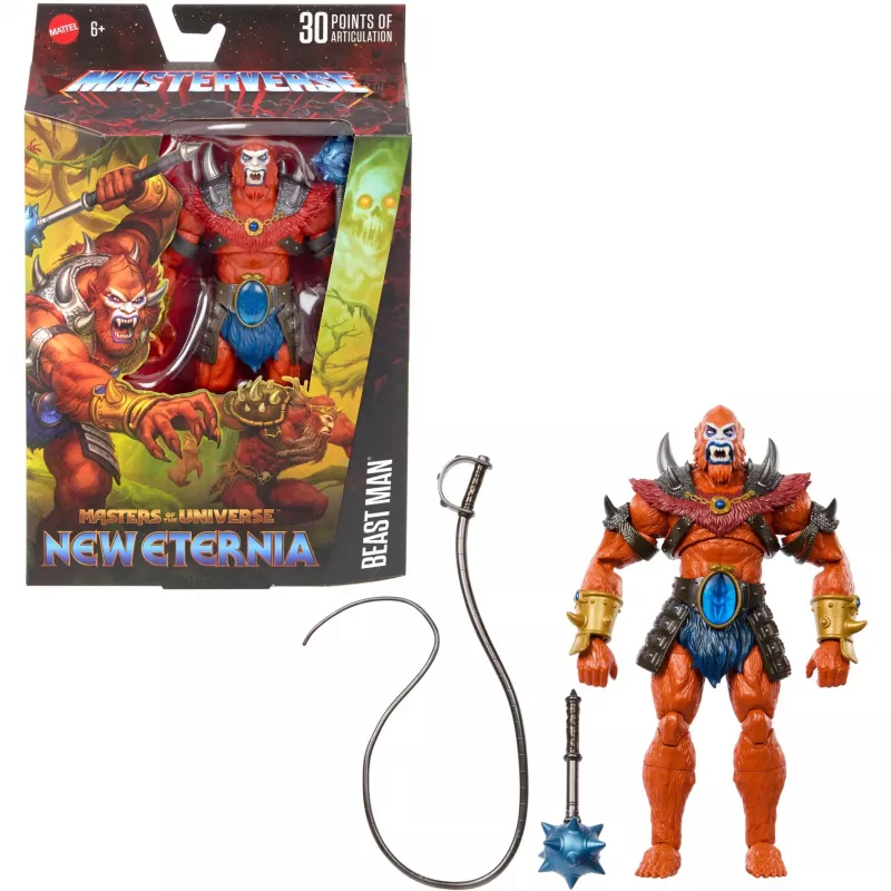Veiksmo figūrėlė MATTEL Masterverse Core Beast Man JBP80 – kolekcinė lankstoma figūrėlė