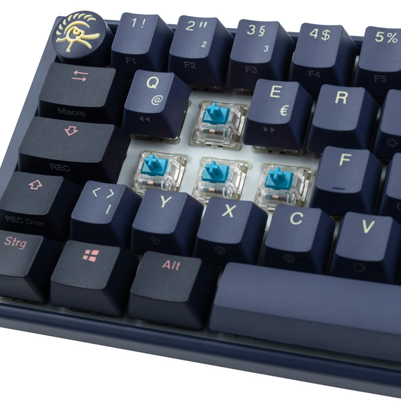 Ducky One 3 Mini klaviatūra, žaidimams, USB, mėlyna