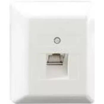 Rutenbeck UAE-Cat.6A iso-8 U Ap rw - tinklo jungties lizdas - RJ 45 - 1 tinklo lizdas - gryna balta, RAL 9010 (13411501)