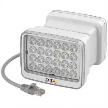 AXIS T90D35 PoE W-LED Illuminator - Infraraudonųjų spindulių apšvietėjas - Galimas tvirtinimas prie lubų, tinkamas tvirtinti prie stulpo, tinkamas tvirtinti prie sienos - Vidinei zonai, išorinei zonai - Balta, sidabrinė - AXI