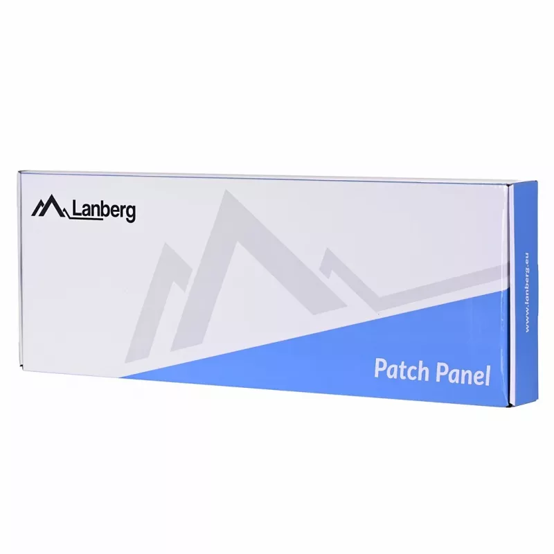 Patch panel 1U LANBERG PPKS-1124-B, 24 prievadų, 1U, ABS, juodas, 482,6×44,5×154 mm
