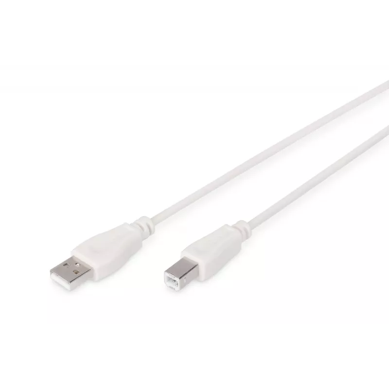 Assmann USB jungiamasis kabelis. tipas A - B M/M. 1,8 m. tinkamas USB 2.0. UL. smėlio spalvos (AK-300102-018-E)