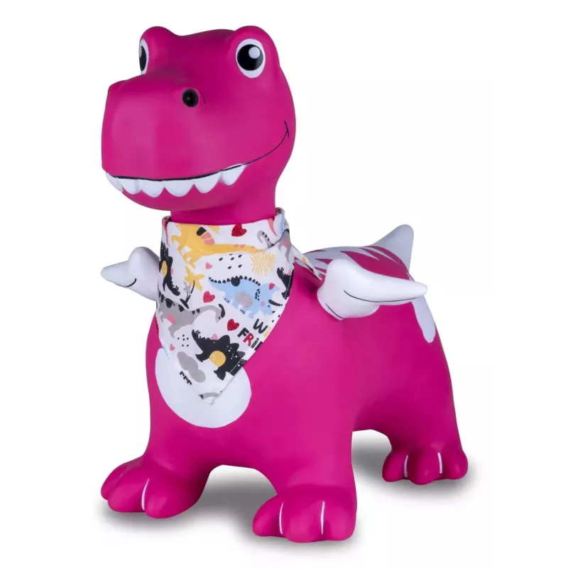 Šokinėjantis gyvūnėlis Jamara HoppyDoo Dino su sparnais rožinis su pompa 466008