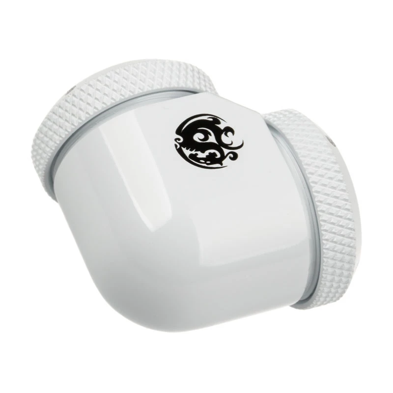 Adapter 90° BitsPower for 16mm AD hard tube to 16mm AD hard tube, white