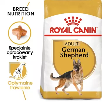 Sausas šunų maistas Royal Canin German Shepherd Adult, 11 kg — didelėms veislėms, paukštiena, 24% baltymų, 19% riebalų