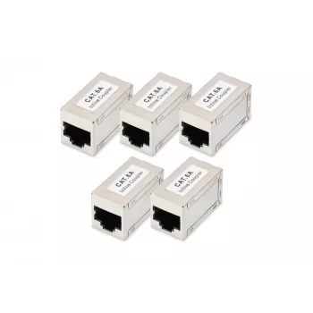 Digitus CAT 6A modulinės jungtys, ekranuotos, 5 vnt., RJ-45, paauksuoti kontaktai