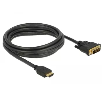 Vaizdo kabelio adapteris DeLOCK 85655 3m HDMI Type A DVI Juoda