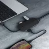 Nešiojamojo kompiuterio dokas AUKEY CB-C71 — 3x USB‑C (USB 3.2 Gen1), HDMI, RJ‑45, MicroSD, USB PD 100 W, 0,15 m kabelis, juodas