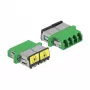 Šviesolaidžio jungtis DeLOCK 86902 LC Quad lizdas į LC Quad lizdas vienmodis žalias