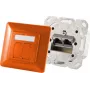 Lizdas 2 x RJ-45 ShiverPeaks S/CONN 74280-O Cat6a 500 MHz oranžinis metalinis matinis