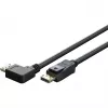 kabelis DisplayPort Plug 90° > DisplayPort Plug, 8K / 144Hz (juodas, 2 Meter, 1 Plug 90° side-angled, 54 Gbit/s, DisplayPort 2.0 / 2.1)