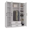 Topeshop ROMANA 160 BIEL KPLB bedroom wardrobe/closet 11 shelves 4 durelės(s) baltas