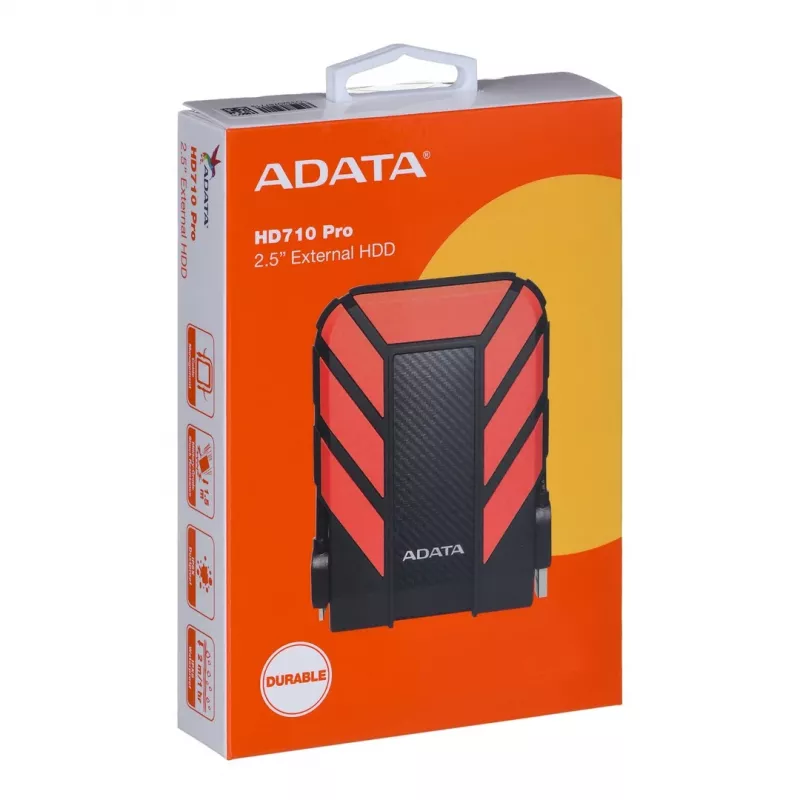 ADATA HD710 Pro išorinis kietasis diskas 1 TB 2,5 colio USB 3.2 Gen 1 (3.1 Gen 1) Juoda, Raudona