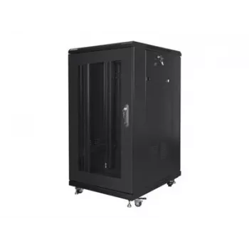 Laisvai stovinti spinta LANBERG FF01-6822-23B 22U, 19 colių bėgiai, 1159×600×800 mm, IP20, ratukai, rakinama spyna, juoda