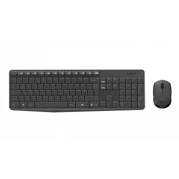 Logitech MK235 Patvarus belaidis klaviatūros ir pelės rinkinys pilkai