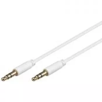 “Wentronic Goobay” 3,5 mm lizdo jungiamasis laidas, baltas, 2 m – 3,5 mm lizdo kištukas (3 kontaktų, stereofoninis) > 3,5 mm lizdo kištukas (3 kontaktų, stereofoninis) (69113)