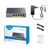 CUDY GS105P 5 prievadų gigabitinio PoE+ komutatoriaus 36W