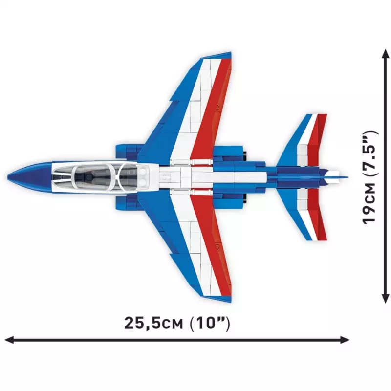 Konstrukcinis žaislas Cobi Alpha Jet Patrouille de France 1:48 mastelio modelis COBI-5841