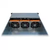 Inter-Tech 3U-30255 stovas juodas, nerūdijantis plienas