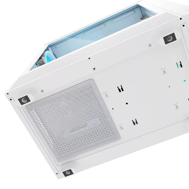 PC korpusas MODECOM BREEZE ARGB Flow MIDI juodas — ATX, 3x140mm priekyje + 1x140mm gale, grūdintas stiklas, USB-C