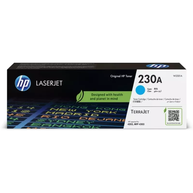 HP W2301A spausdintuvo eksploatacinė medžiaga žalsvai mėlyna