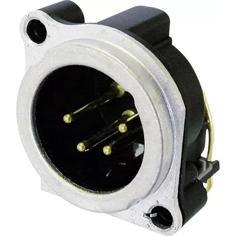 Neutrik NC4MBH - XLR - juoda - bronzinė - žalvaris - metalas - poliamidas - plienas - cinkas - žalvaris - IP40 - 1,5 V (NC4MBH)