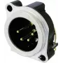 Neutrik NC4MBH - XLR - juoda - bronzinė - žalvaris - metalas - poliamidas - plienas - cinkas - žalvaris - IP40 - 1,5 V (NC4MBH)