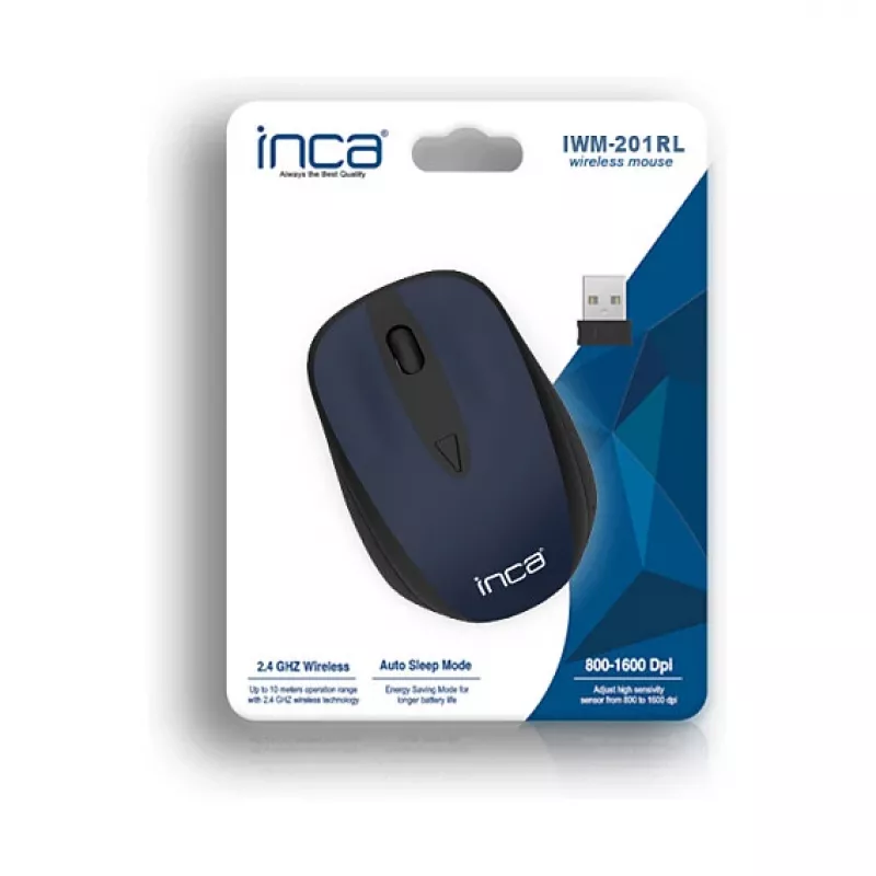 Cian Technology GmbH INCA pelė IWM-201RL Nano-USB Wireless 1600 DPI BL/SW retail - Pelė