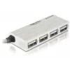 USB šakotuvas DeLOCK 87445 4 prievadų išorinis 480 Mbit/s baltas