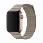 Odinis kilpinis dirželis Apple Watch 44mm — Devia Elegant Stone, odinis magnetinis užsegimas