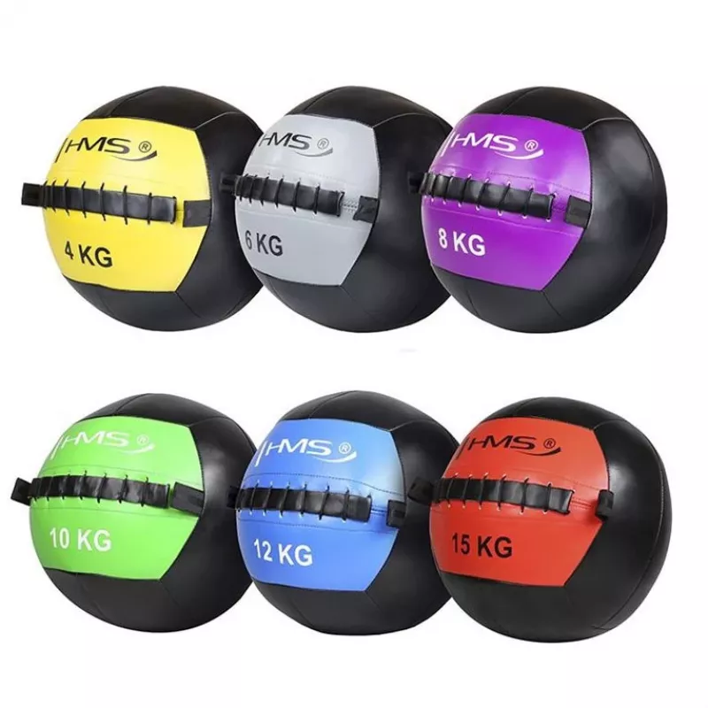 HMS Fitness WLB12 medicinos kamuolys 12 kg Juoda, Mėlyna
