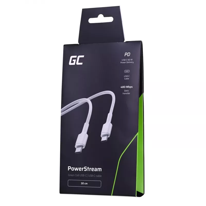 Greencell KABGC31W USB laidas baltas