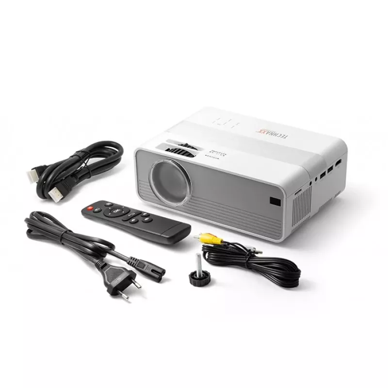 Technaxx TX-127 Standard Throw Projector 2000 ANSI Lumens LCD 1080p (1920x1080) Sidabrinė White